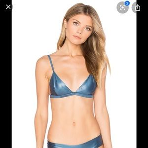 Bond eye metallic bikini top